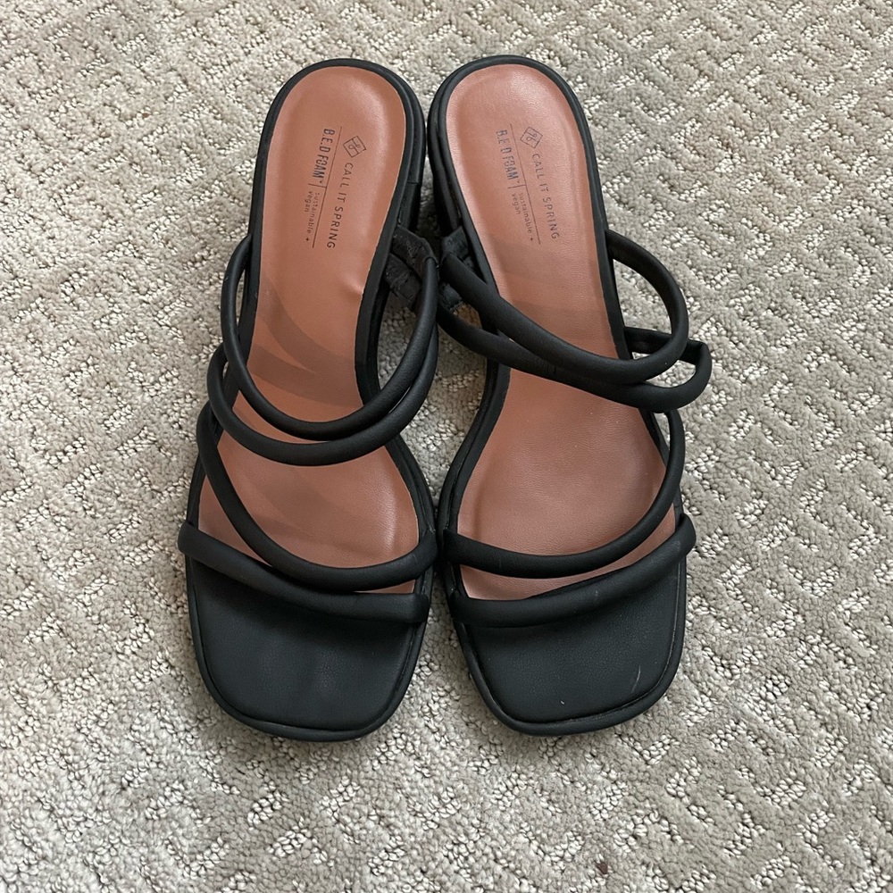 Call It Spring Black Mini Heels